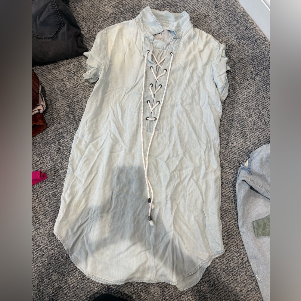 Rails Denim Lace Up Dress